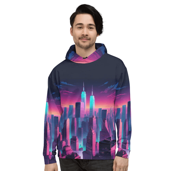 Vaporwave New York City All Over Print Hoodie product image (1)
