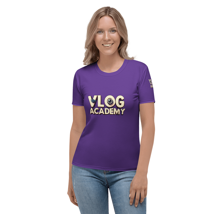 Vlog Academy All-Over Print Women's Crew Neck T-Shirt product image (2)