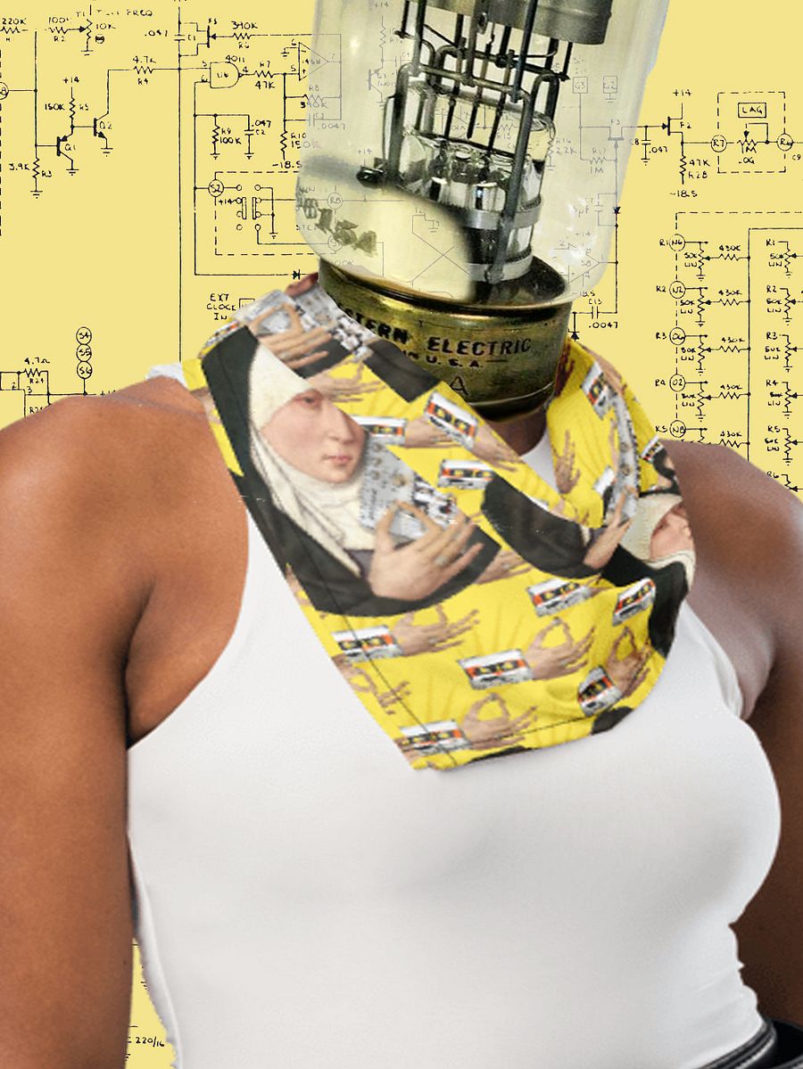 Mater Dolorosa meets Roland TB 303 by Frank Fonik, EDM Techno Bandana product image (1)