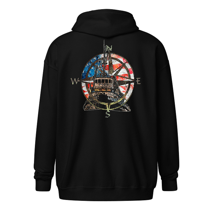 Compass Rose Pacific Falcon Flage Zip Hoodie product image (1)