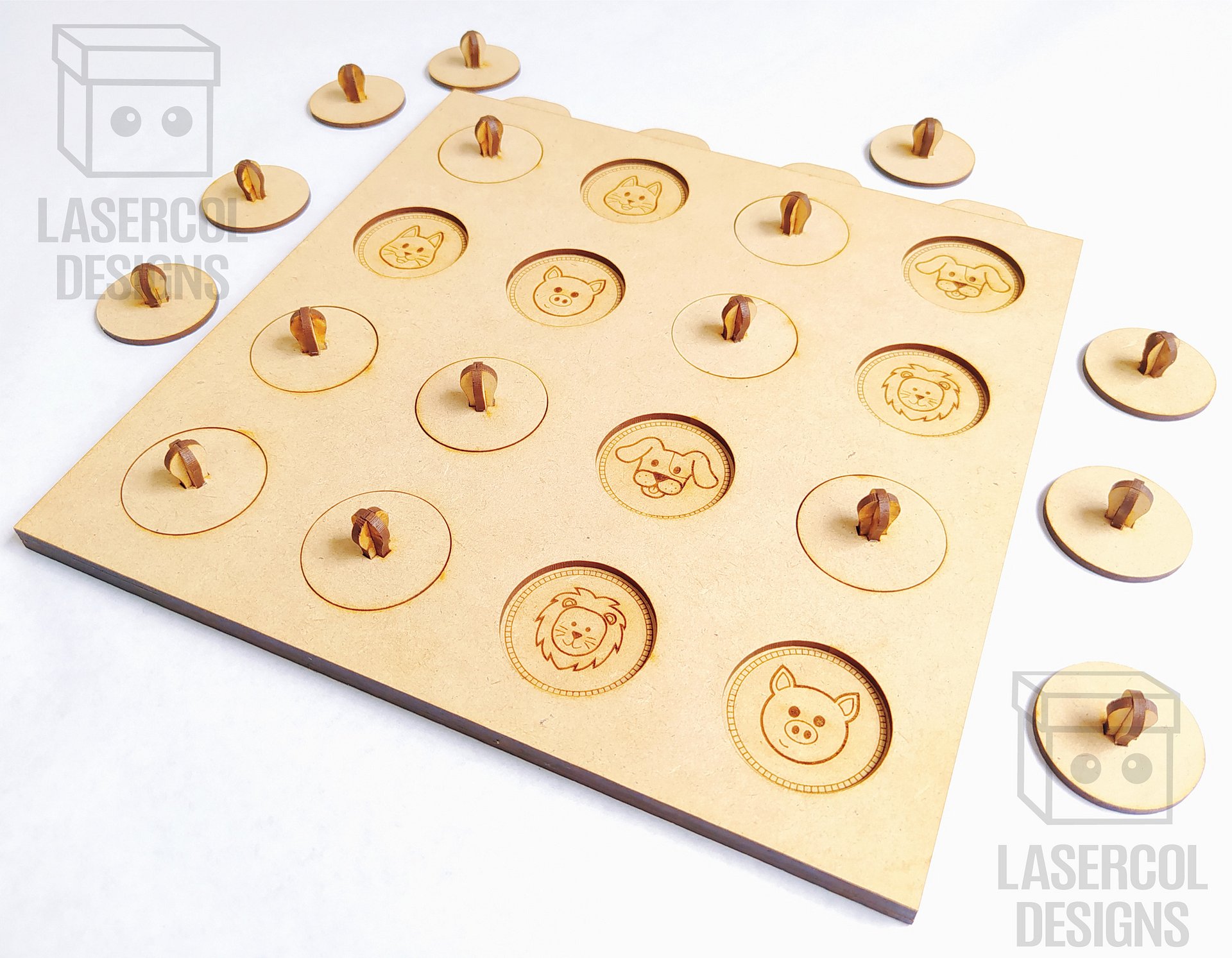 Memory Game (Animals) Version 1 - Laser Cut Files product image (4)