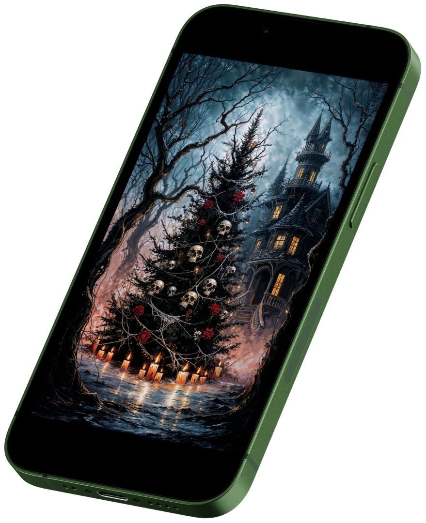 Macabre Noel Christmas Phone Wallpaper product image (2)