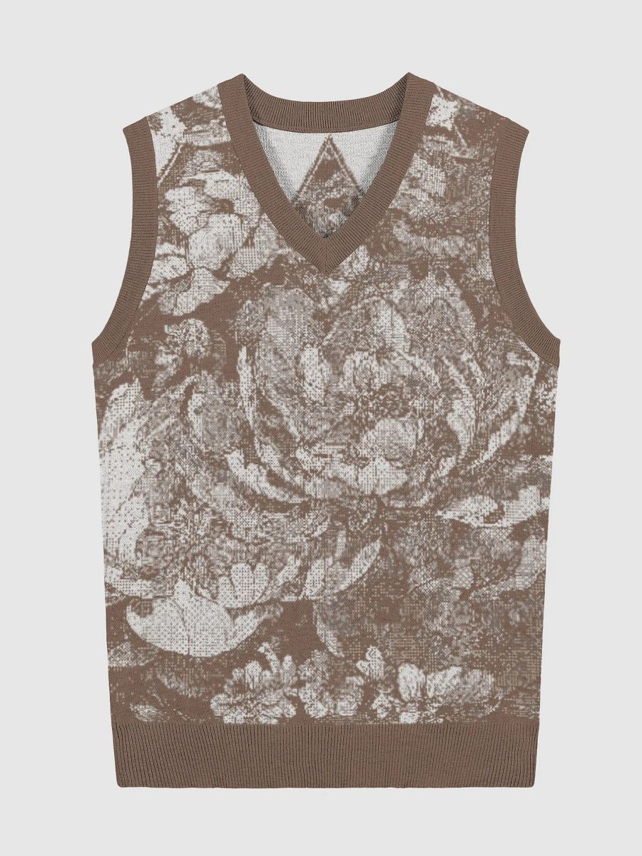 Floral Bliss III Knitted V-Neck Vest product image (3)