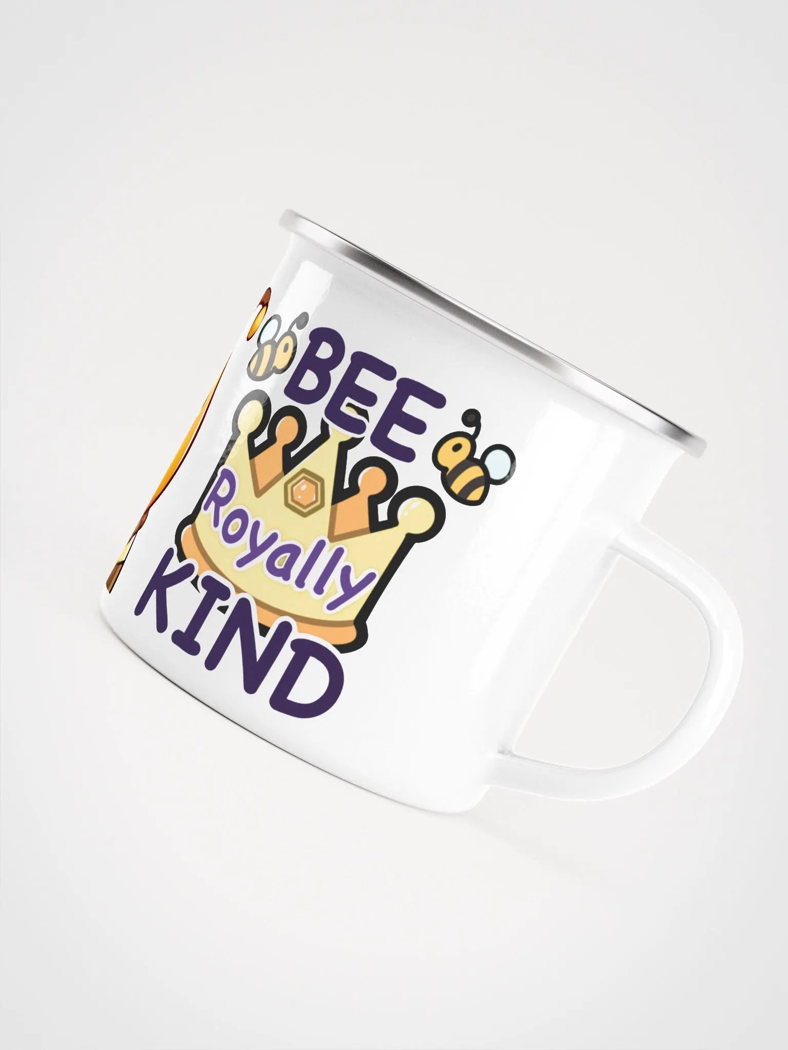 BEE. Royally. KIND. Enamel mug product image (4)