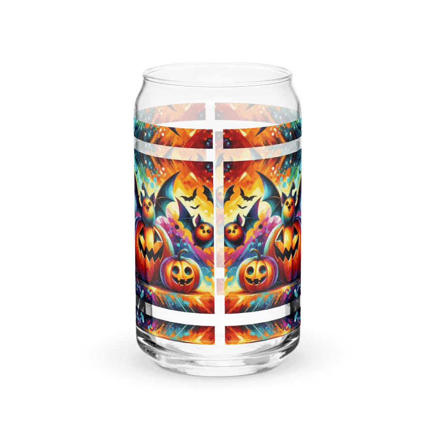 Beautiful Bats & Pumpkins Halloween Themed Glass product image (9)