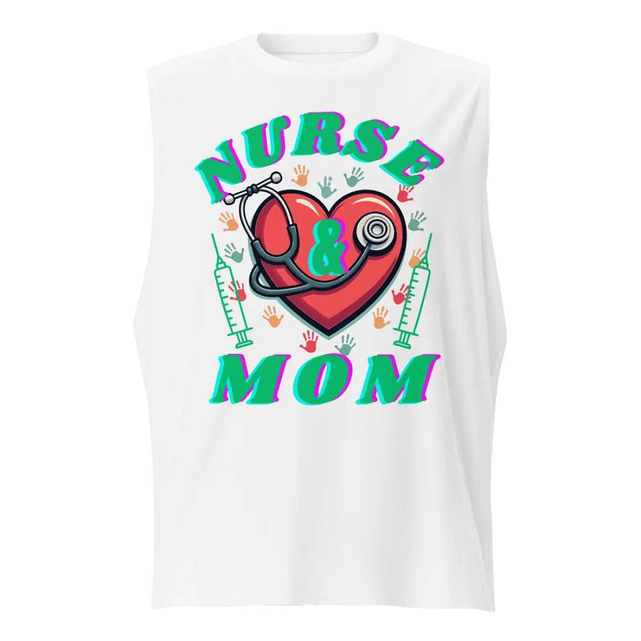 Nurse & Mom Heart Muscle Tank product image (5)