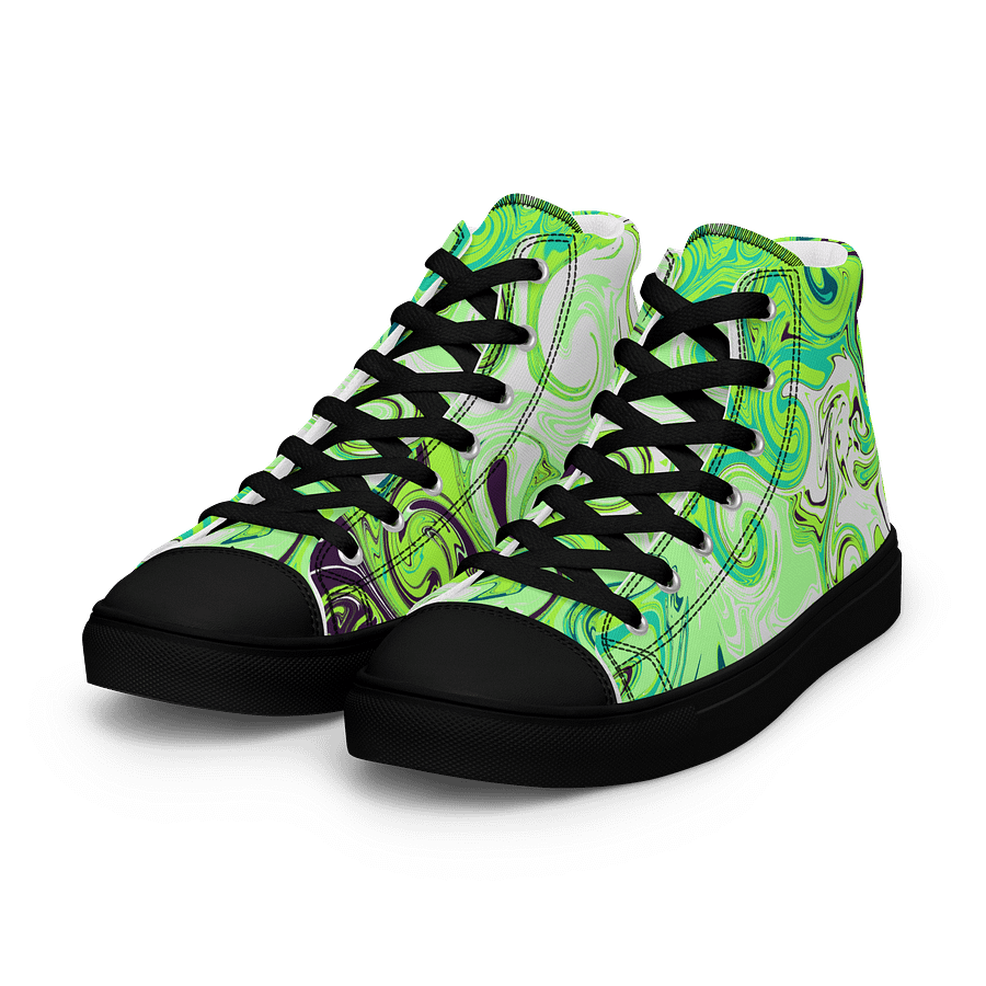 Marbled Dreams Women's High Top Canvas Shoes product image (6)
