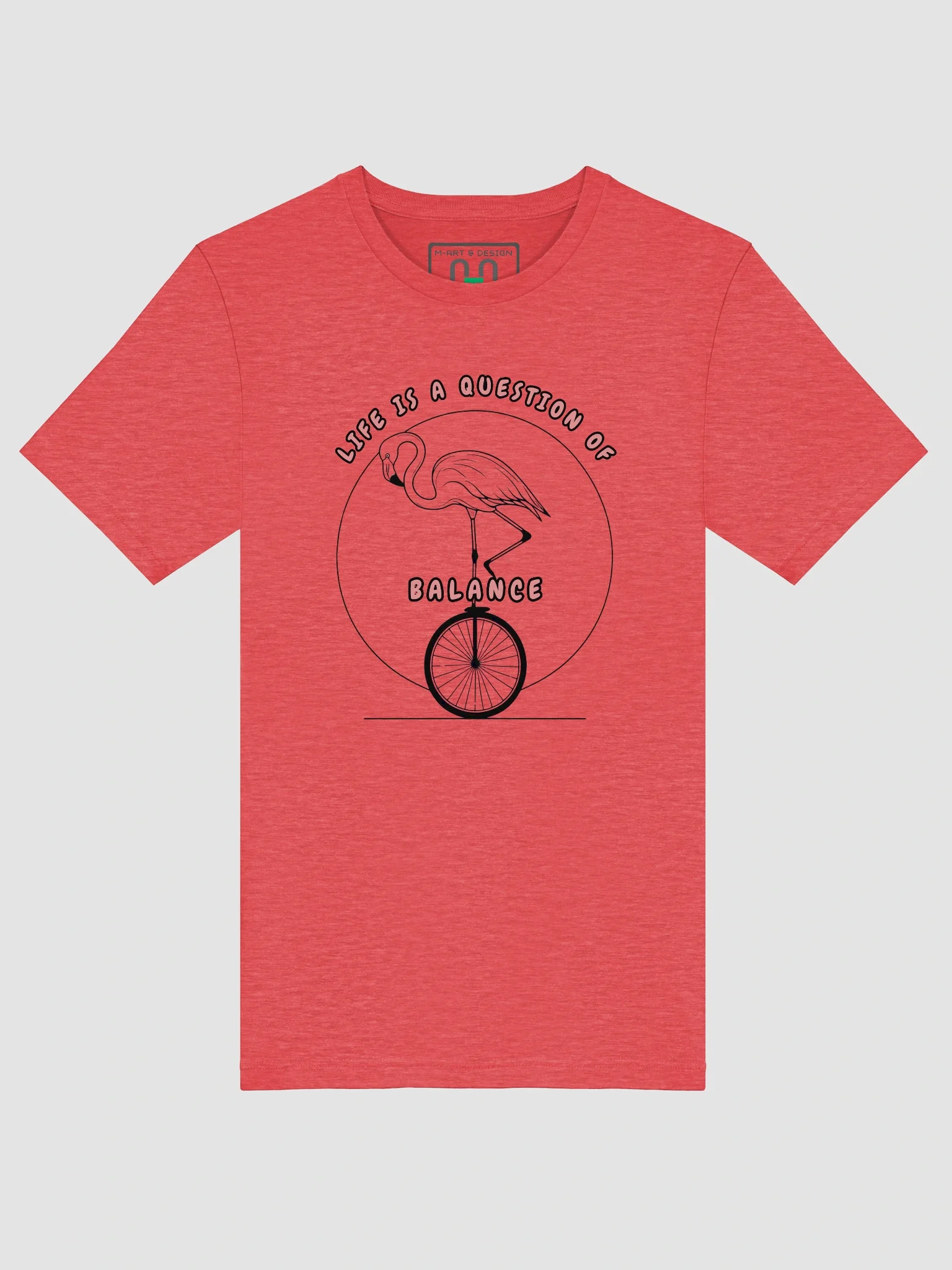 Balancing Flamingo Unicycle Tee product image (5)