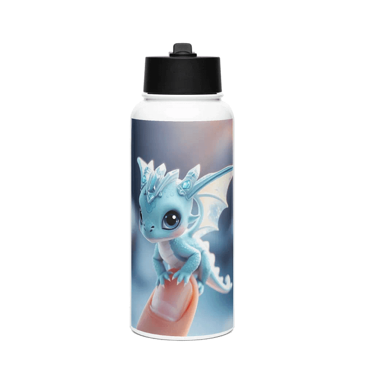 Whimsical Blue Dragon Stainless Steel Water Bottle product image (1)