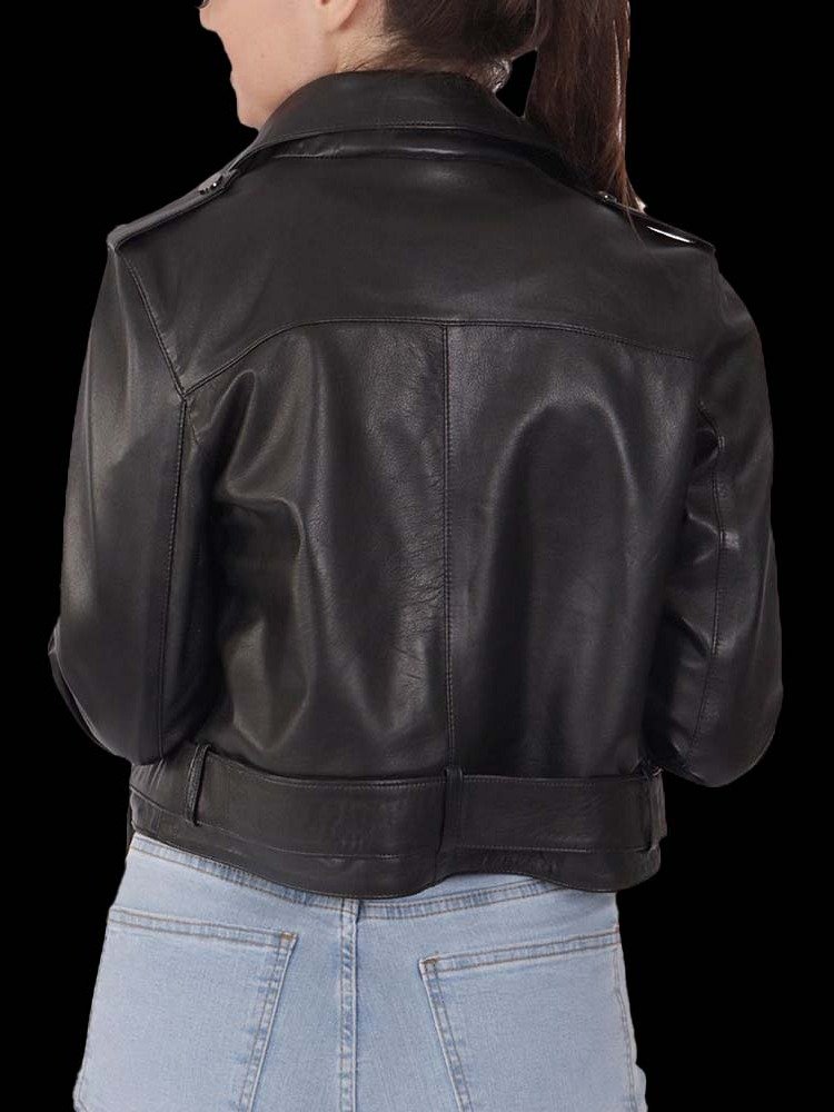 Ladies Twiggy Leather Rocker Jacket product image (4)