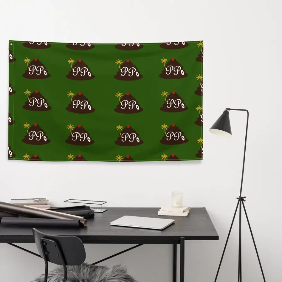 Poop Pees Classic Logo Flag product image (9)