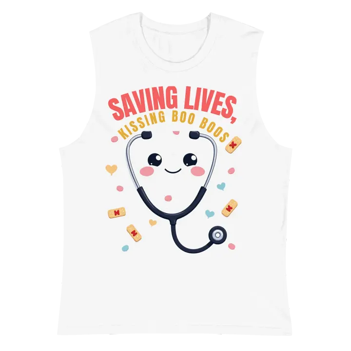 Smiling Stethoscope Muscle Tank product image (6)