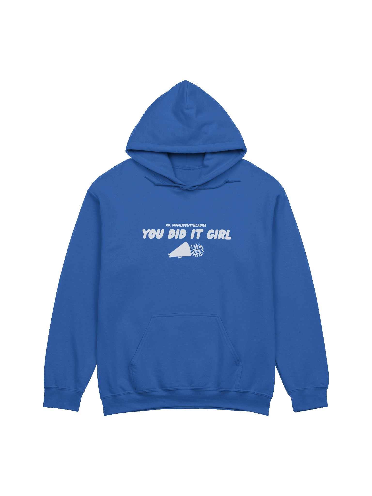 You Did it Girl Cheer Hoodie - Royal Blue/White product image (1)