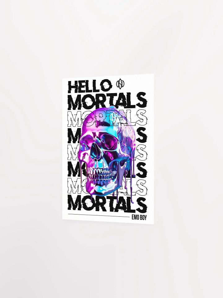 OFFSETDUET Hello Mortals Stylized Skull Poster product image (2)