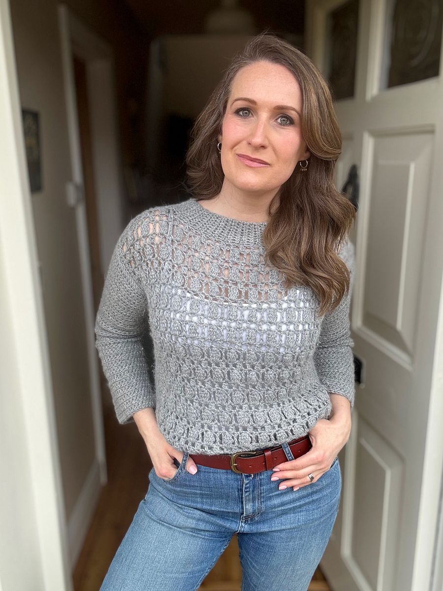 Textured Crochet Sweater Pattern / Florence Jumper Pattern / Crew Neck Sweater / Turtle Neck Pullover Pattern Pdf product image (7)