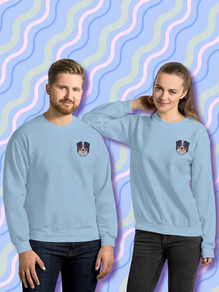 Stylized Australian Shepherd Dog Face Sweatshirt product image (2)