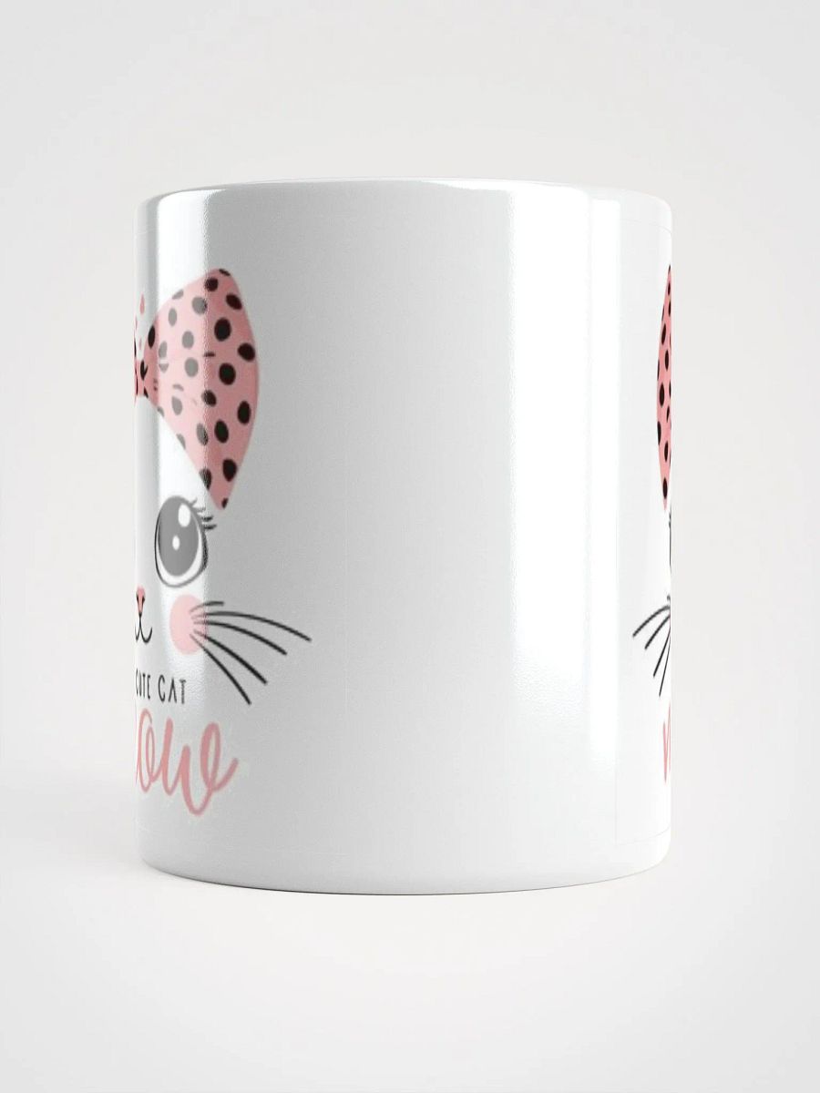 White Glossy Mug Cute Cat product image (5)
