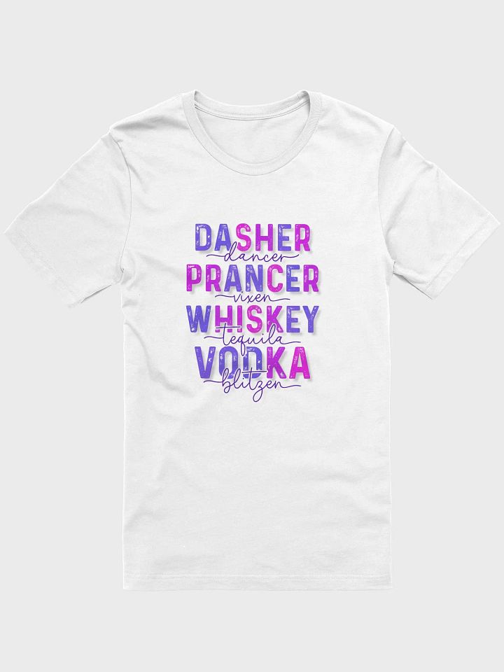 Dasher & Dancer Whimsical Holiday Spirits T-Shirt - Purple product image (1)