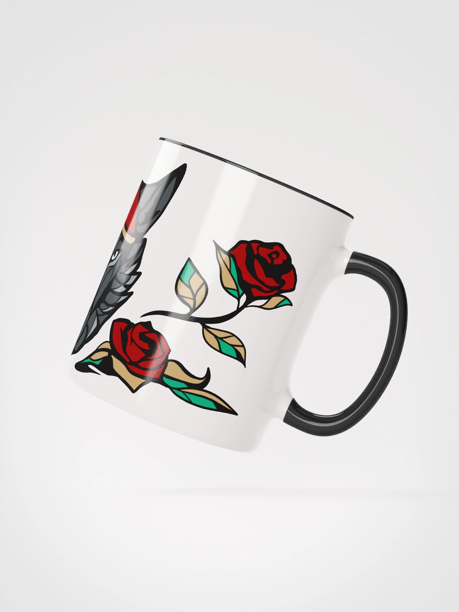 White Mug - Wolf & Roses product image (2)