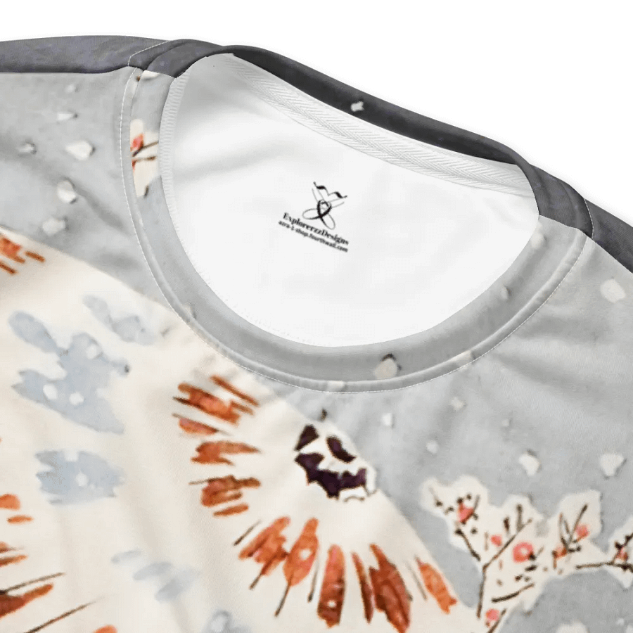 Plum Tree and Snowy Evening All-Over Print Recycled Unisex Sweatshirt product image (11)