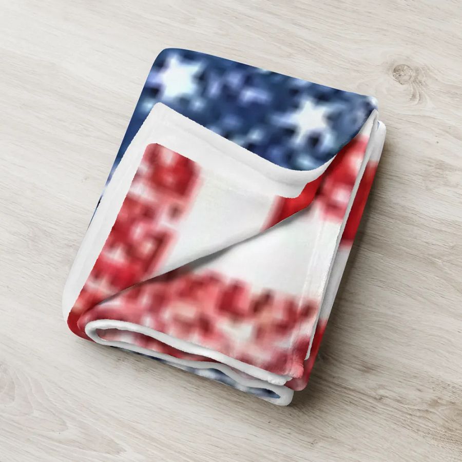"U.S." Stars & Stripes Throw Blanket product image (8)