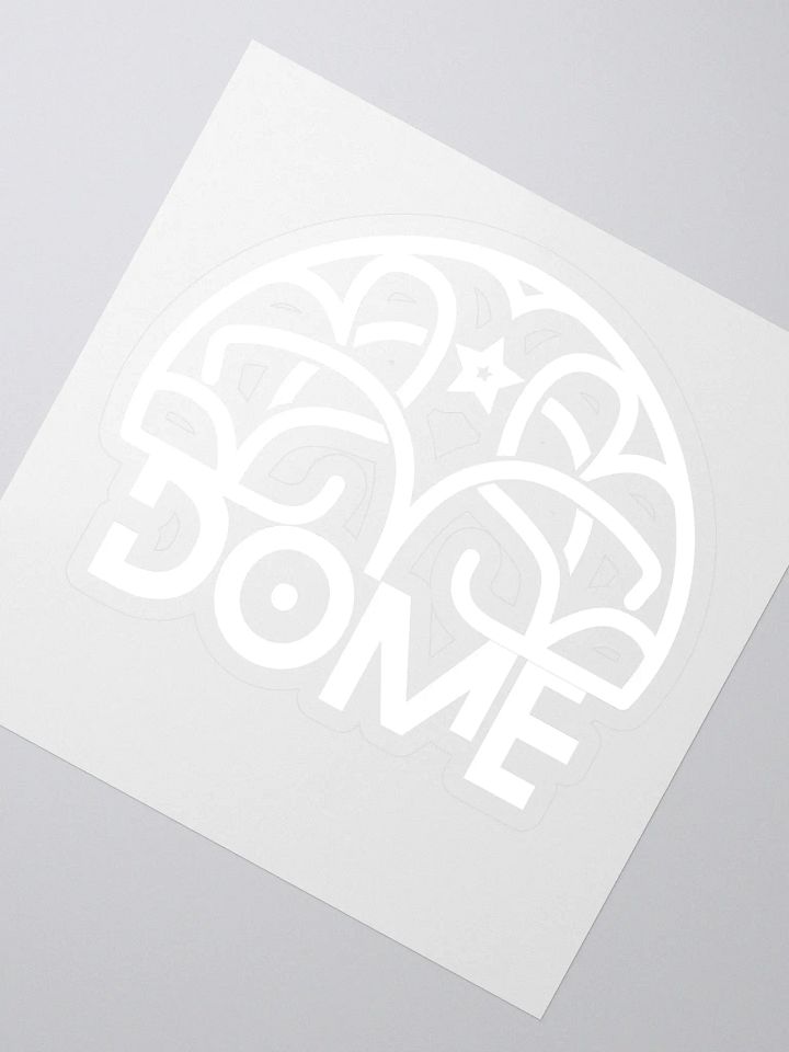 Dome White Logo Sticker product image (2)