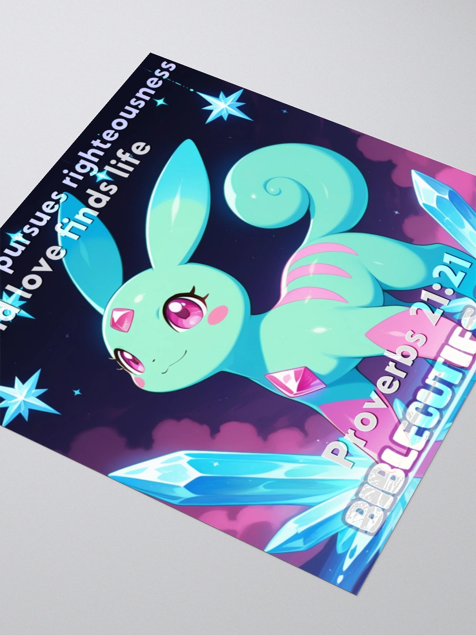 Bible Cuties Vanessa - Whoever pursues righteousness and love finds life Sticker product image (5)