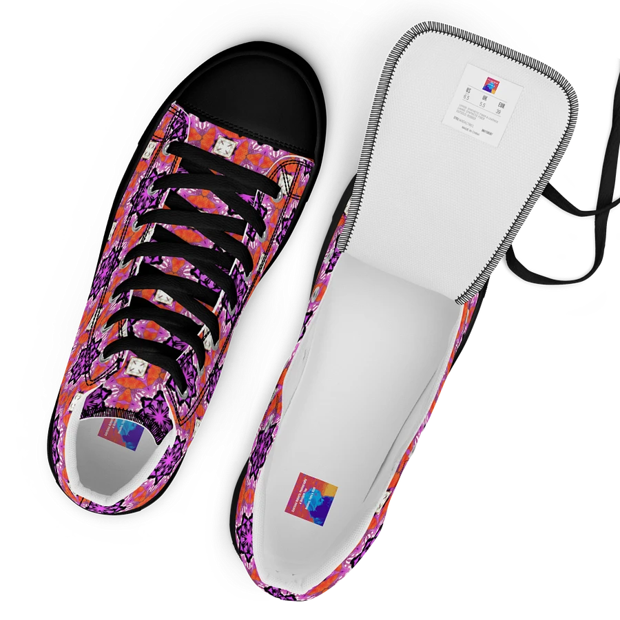 Abstract Foxy Repeating Pattern Ladies Canvas Shoe High Tops product image (46)