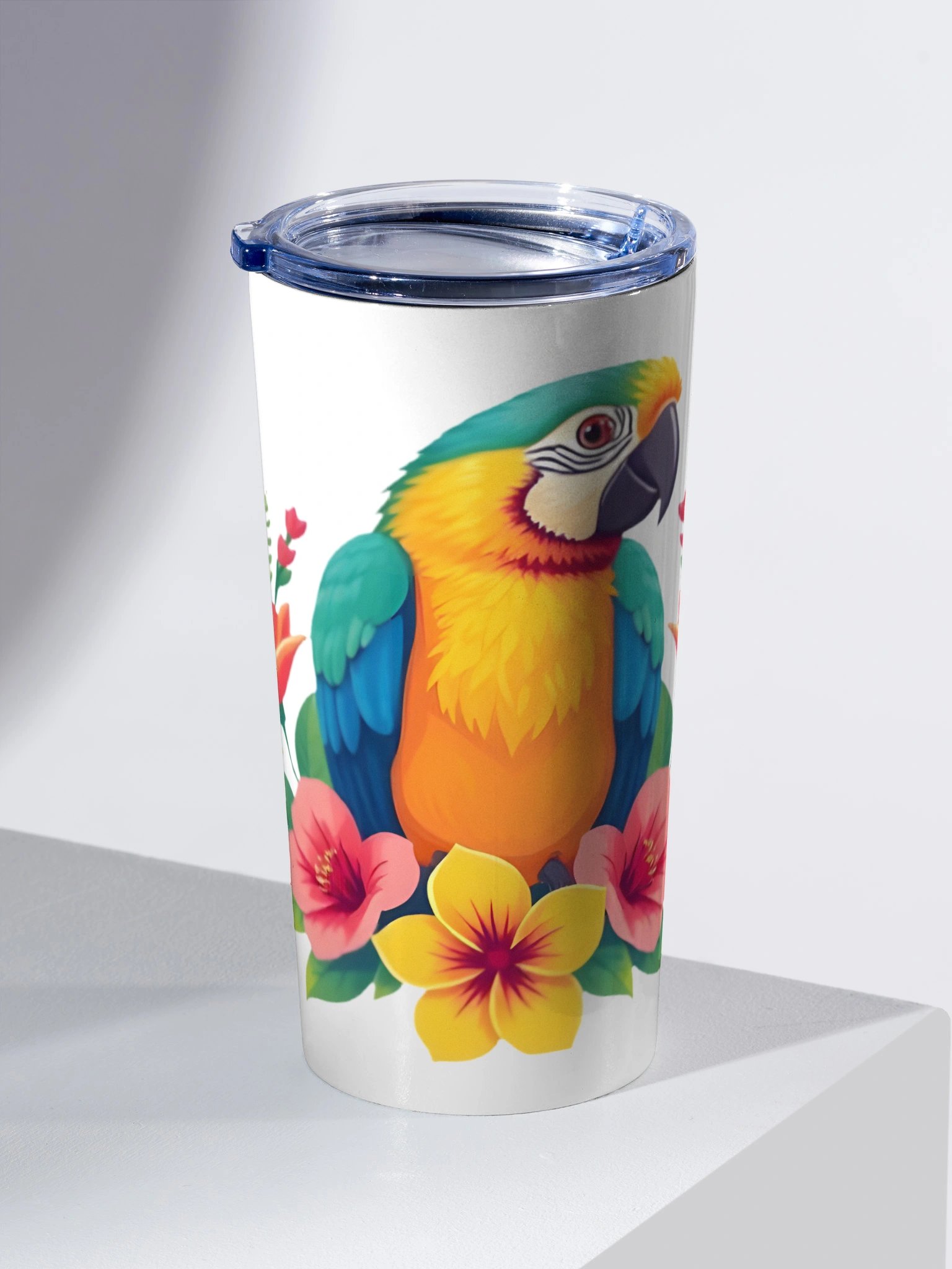 Floral Parrot 20oz Stainless Steel Tumbler product image (2)