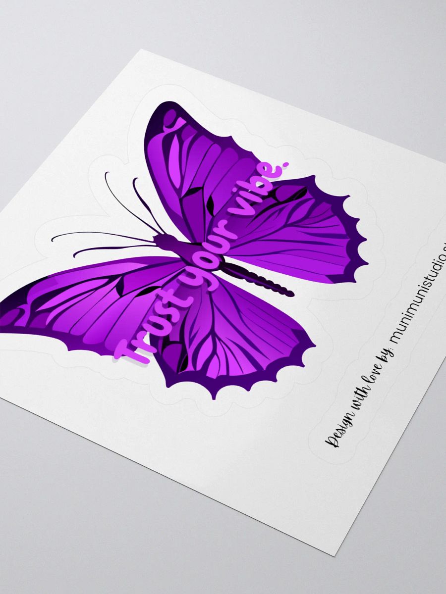 Trust Your Vibe – Purple Butterfly Inspirational Quote Sticker product image (9)