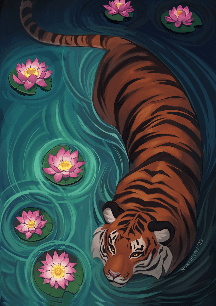 Tiger Lotus Print product image (1)