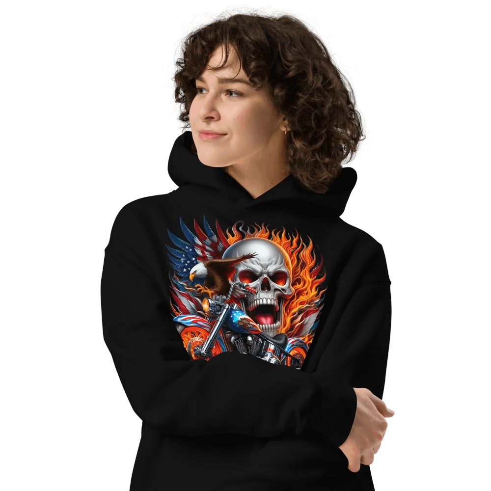Raging Patriot Skull Oversized Hoodie #9 product image (4)