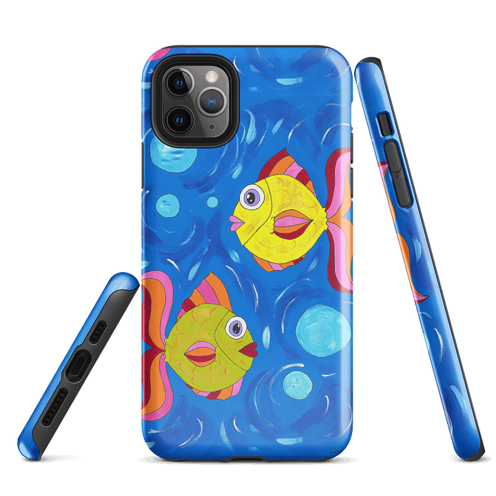 Fish style (art by Dina R.) acrylic painting picture - Tough Case for iPhone product image (3)