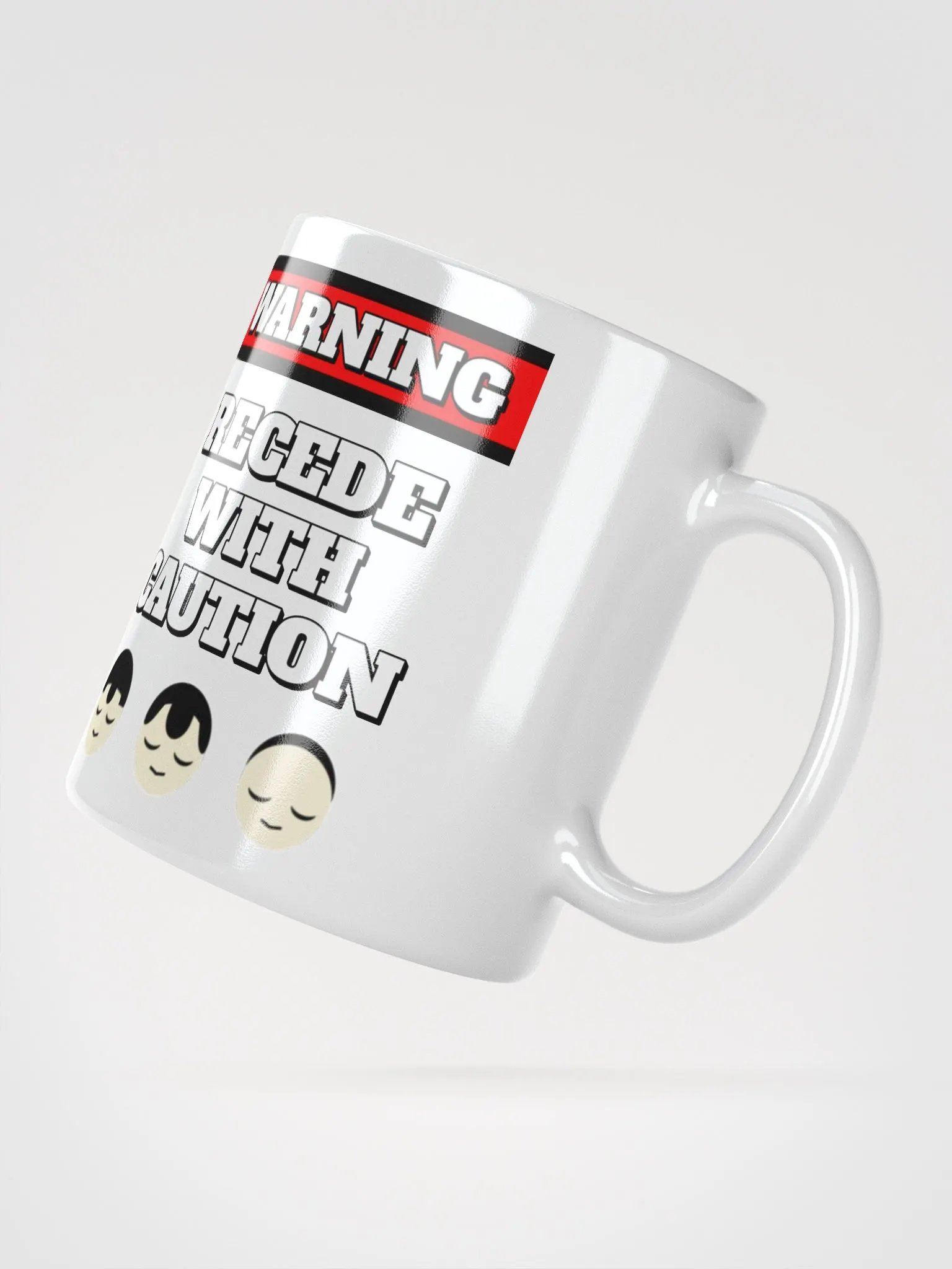 Recede With Caution - Funny Humorous White Mug product image (4)