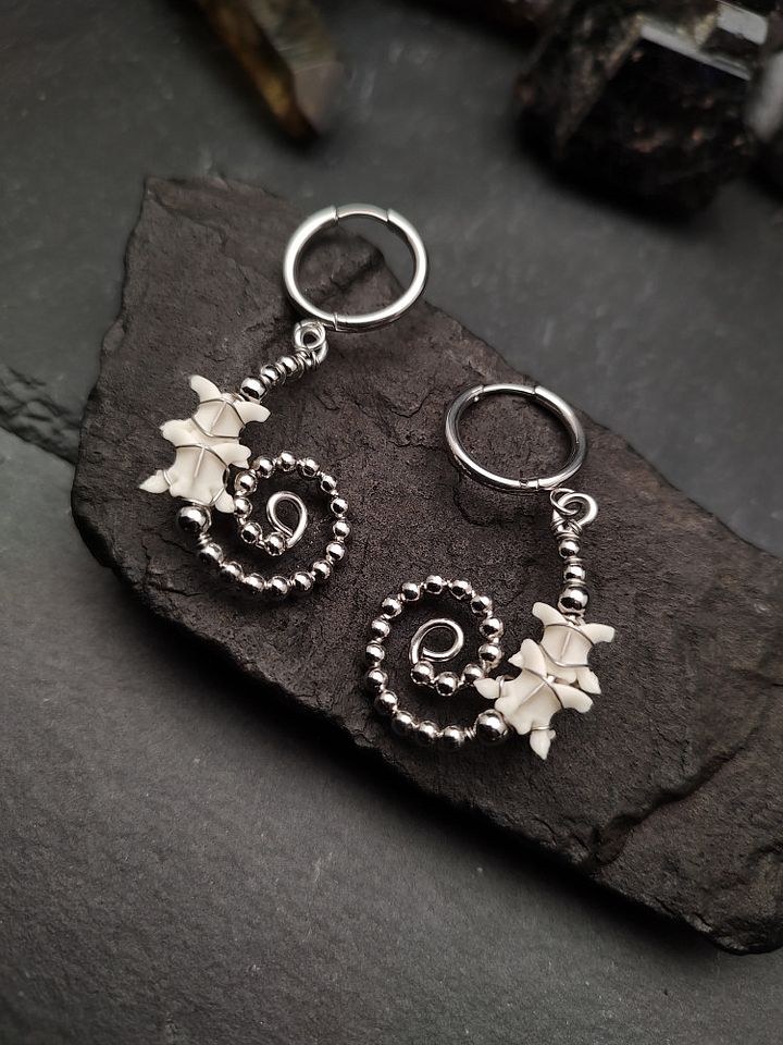 Earrings Bone Vault - Spiral Path Hoops product image (1)
