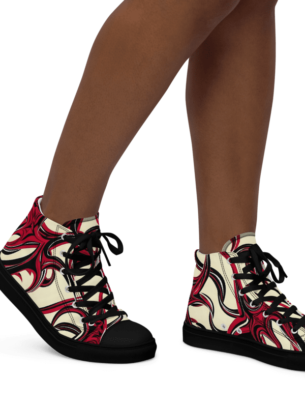 Women's Crimson Barbwire Painted High Tops product image (1)