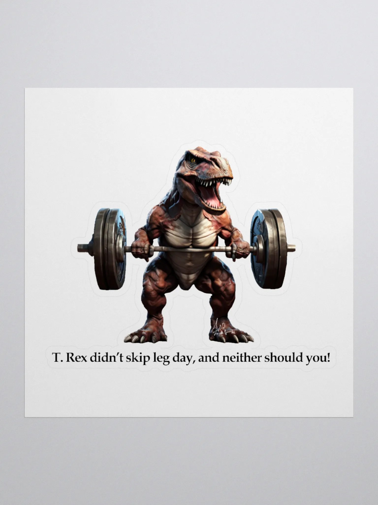 T. Rex didn’t skip leg day, and neither should you! STICKER product image (3)