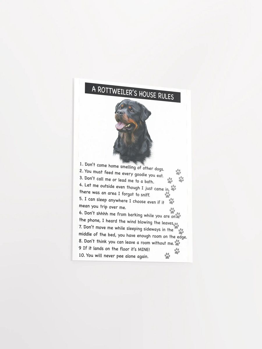 A Rottweiler's House Rules - Poster product image (25)