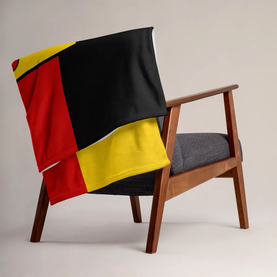 "Germany" Eagle Emblem German Flag Throw Blanket product image (3)
