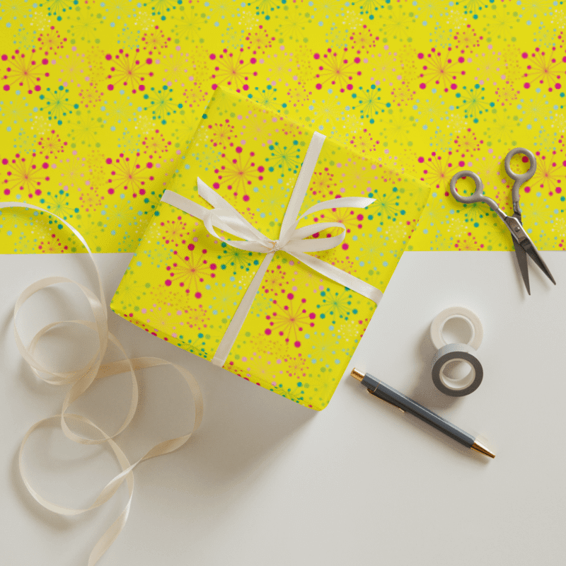 Pink and Yellow Abstract | Wrapping Paper Set product image (1)