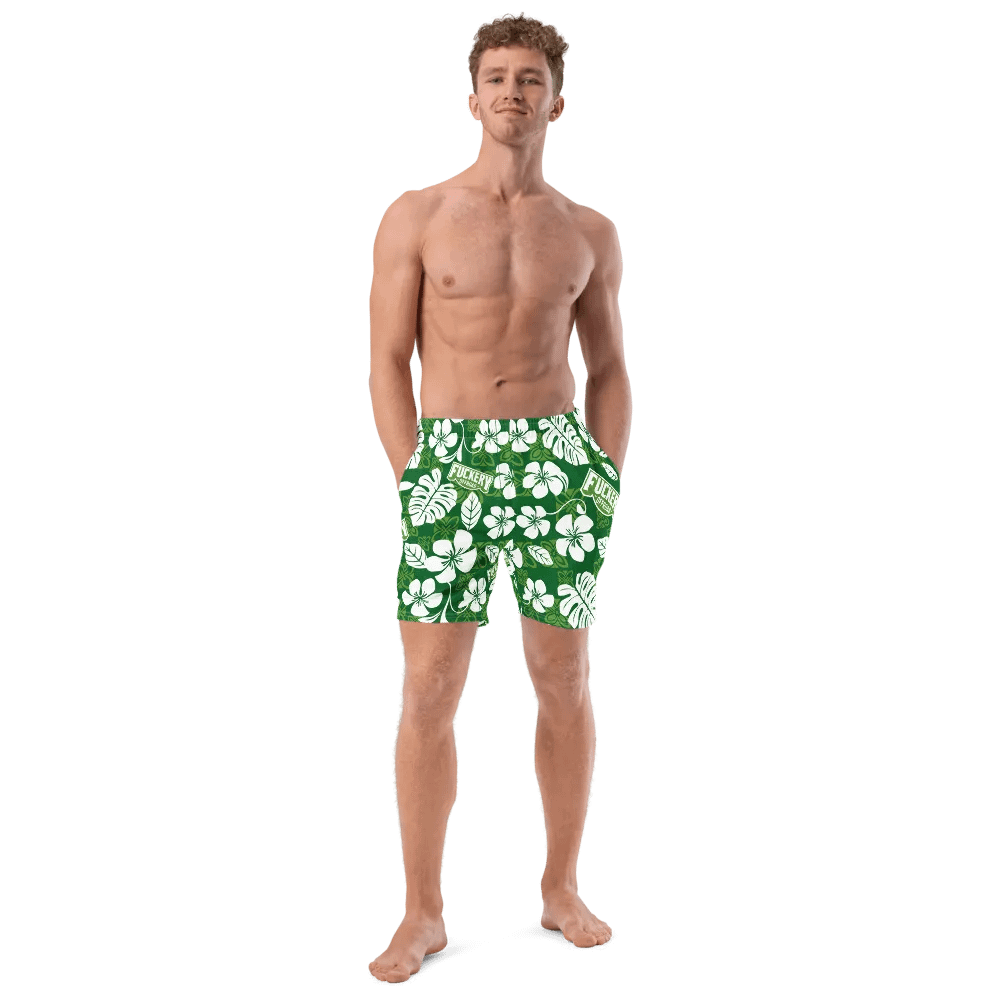 Fuckery Offroad Mens Hawaiian Shorts - Green product image (12)