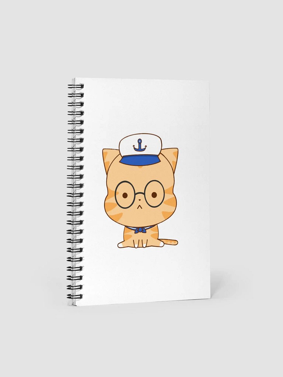 Captain Whiskers: The Nautical Qutie Cat Spiral Notebook product image (1)