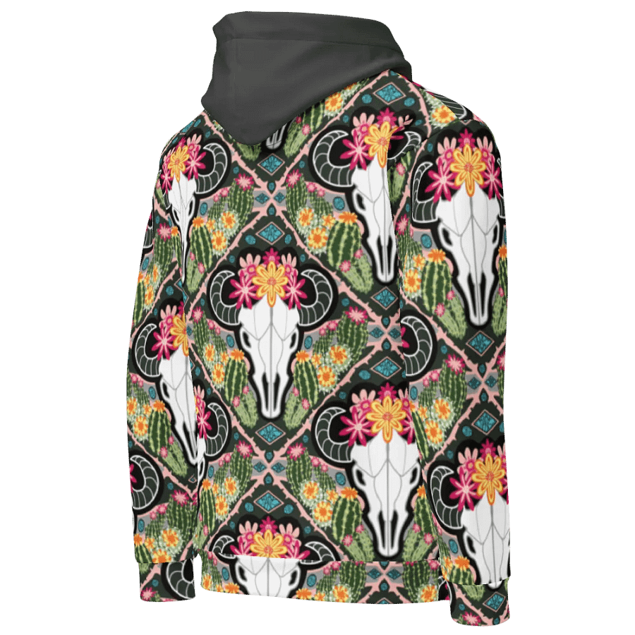 Adult's | Western Americana Cati Cow | Unisex Hooded Sweatshirt | with Eclipse Gray Accents product image (5)