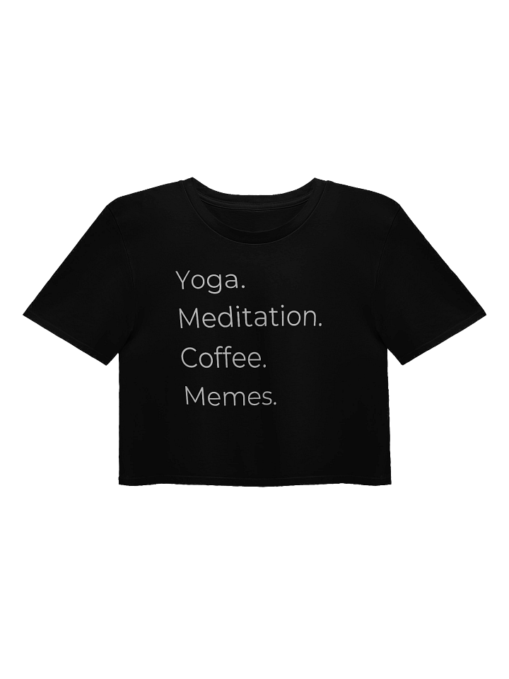 Yoga Meditation Coffee Memes Crop Top product image (2)