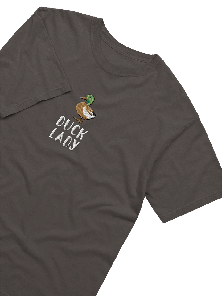 Duck Lady Embroidered T-Shirt, Mallard Duck Shirt, Farm Life Aesthetic, Cute Nature Lover Gift, Cottagecore Clothing product image (2)