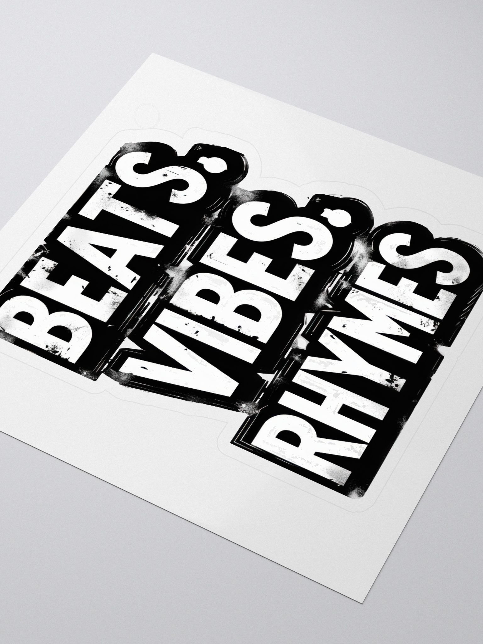 Beats, Vibes, Rhymes Kiss Cut Stickers product image (3)