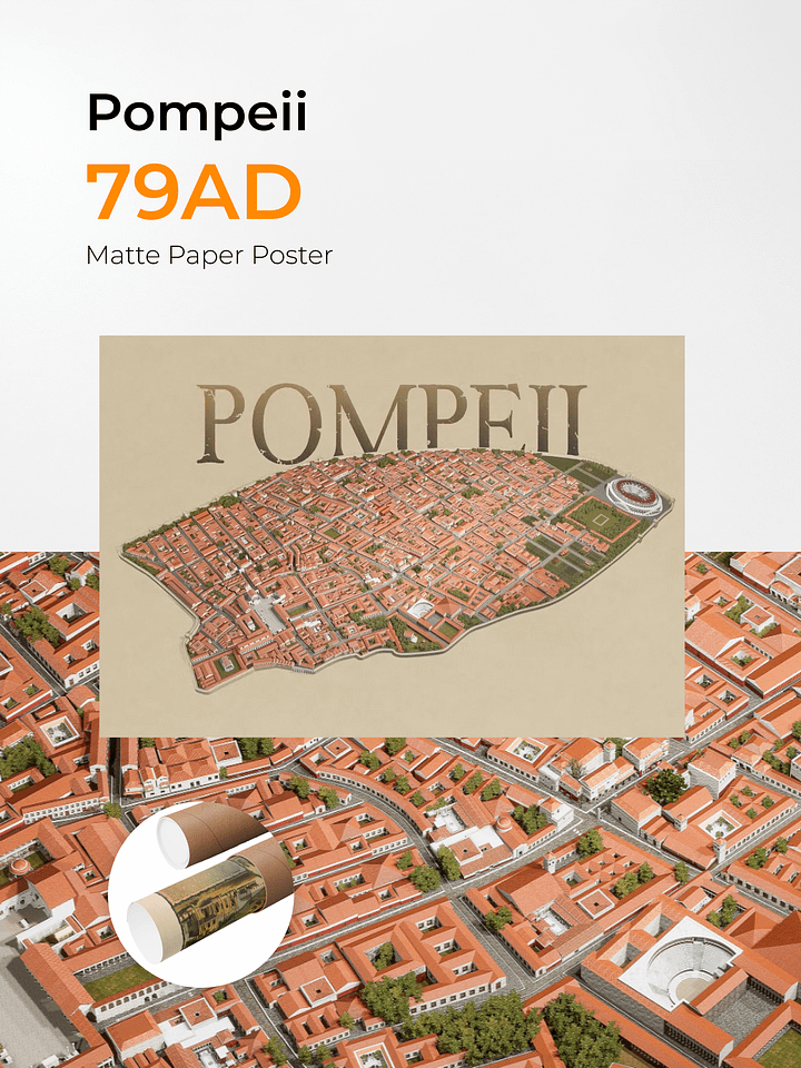 Pompeii 3D Reconstruction City View (Unframed Poster) product image (1)