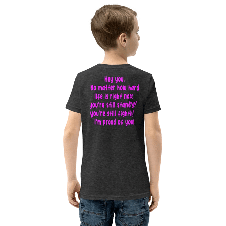 hey you kid - girl dark grey heather product image (2)