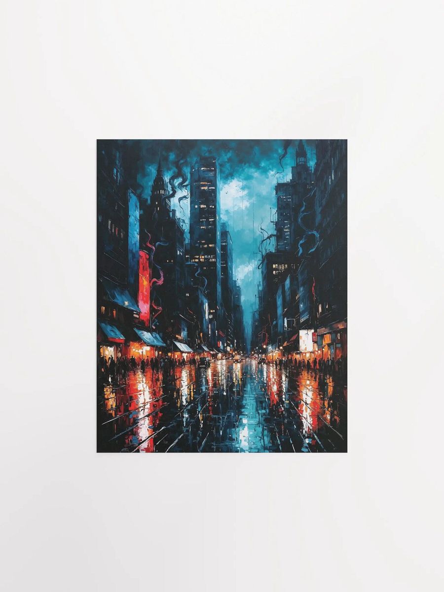 Moody Urban Nightlife Matte Poster product image (1)
