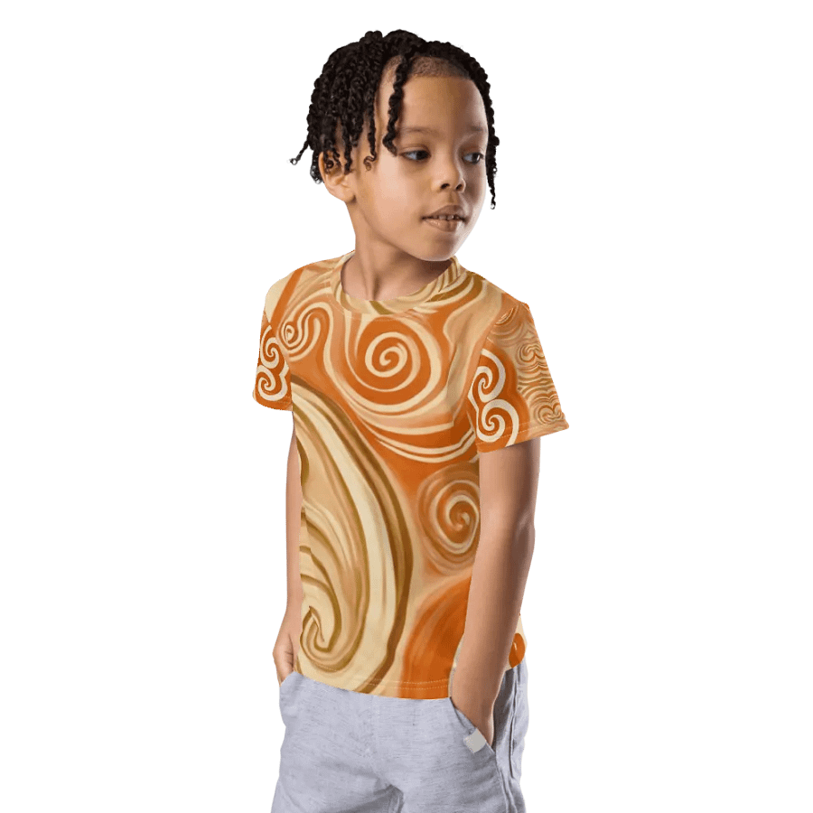 Funky Latte Liquid Tie-Dye Kid's and Toddler's Crew Neck T-shirt product image (6)